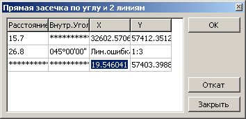 Команда "Прямая засечка по углу и 2 линиям" 192_GeoMaster